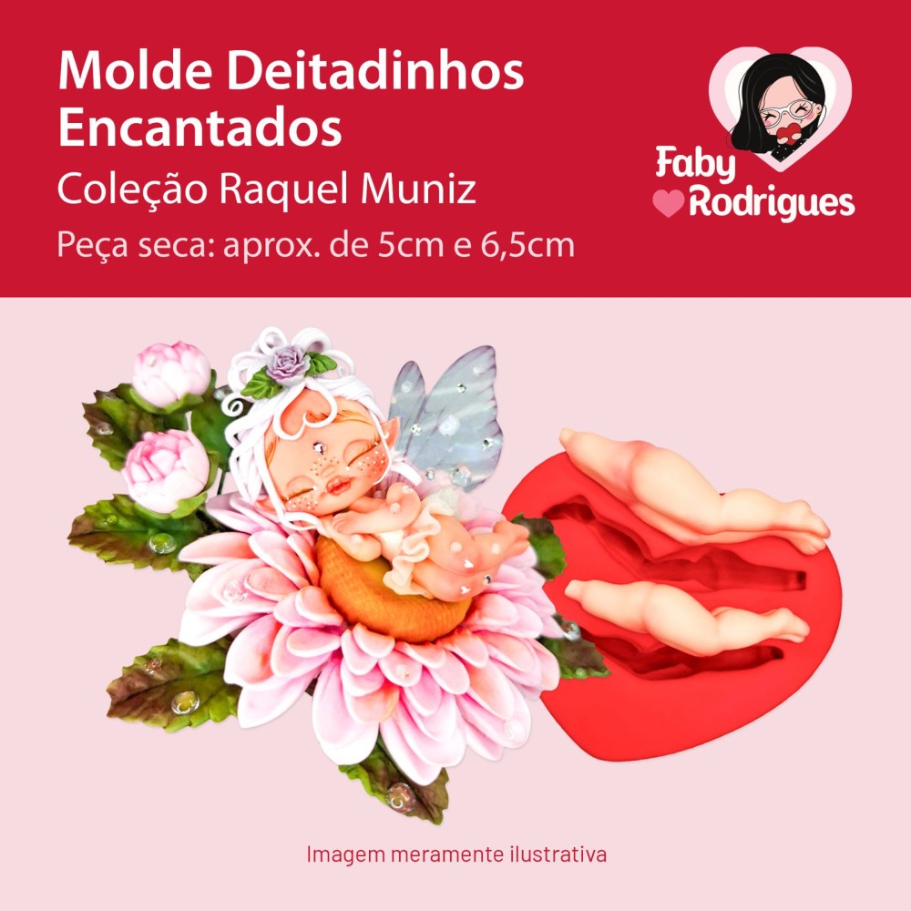 Molde de Silicone Deitadinhos Encantados - Raquel Muniz