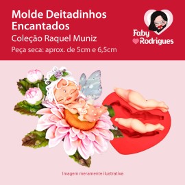 Molde de Silicone Deitadinhos Encantados - Raquel Muniz
