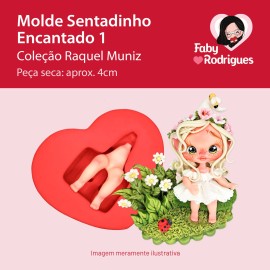 Molde de Silicone Sentadinhos Encantado 1 - Raquel Muniz