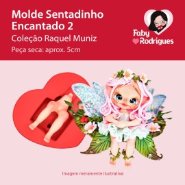 Molde de Silicone Sentadinho Encantado 2 - Raquel Muniz