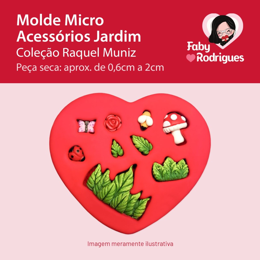 Molde de Silicone Micro Acessorios Jardim - Raquel Muniz