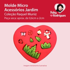 Molde de Silicone Micro Acessorios Jardim - Raquel Muniz
