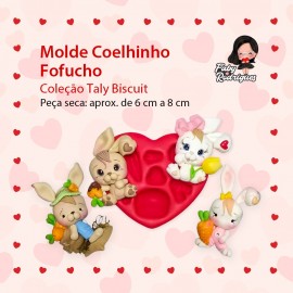 Molde de Silicone Coelhinho Fofucho - Talita