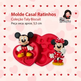 Molde de Silicone Casal Ratinhos - Talita