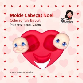 Molde De Silicone Cabeças Noel - Talita