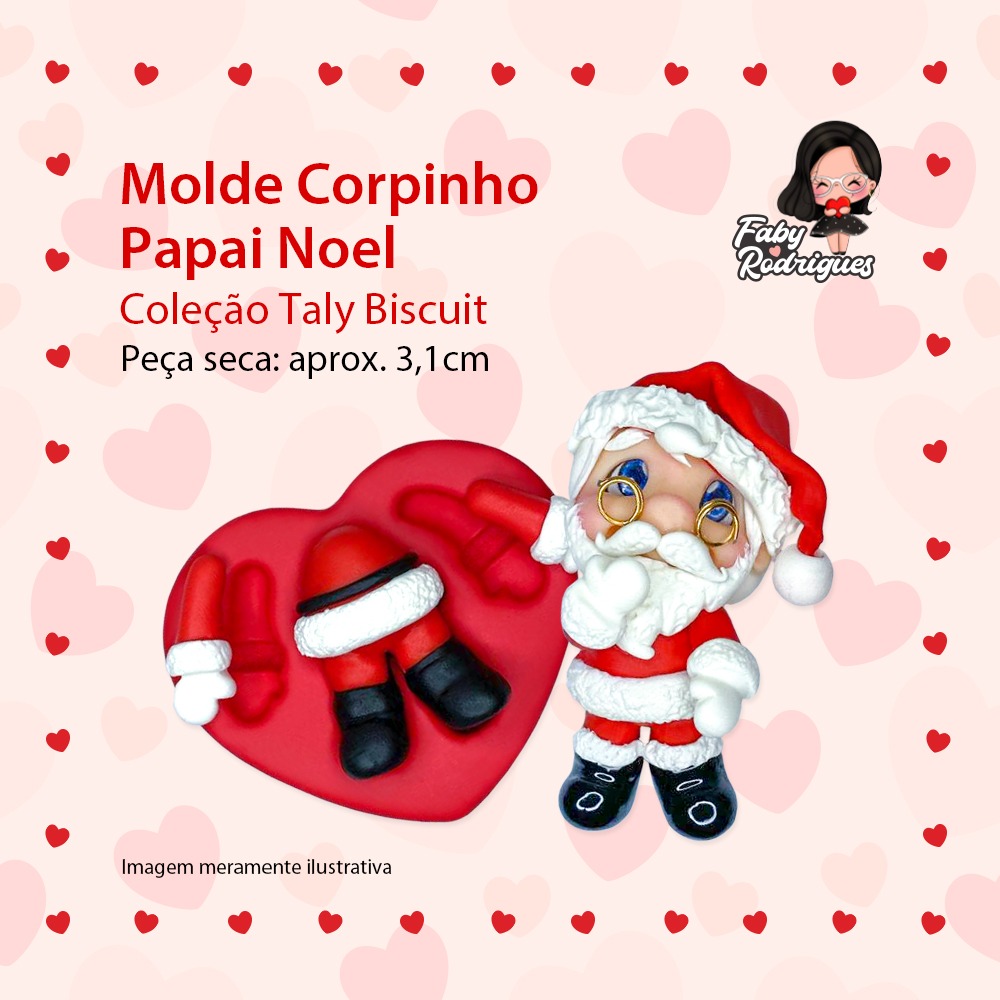 Molde De Silicone Corpinho Papai Noel - Talita